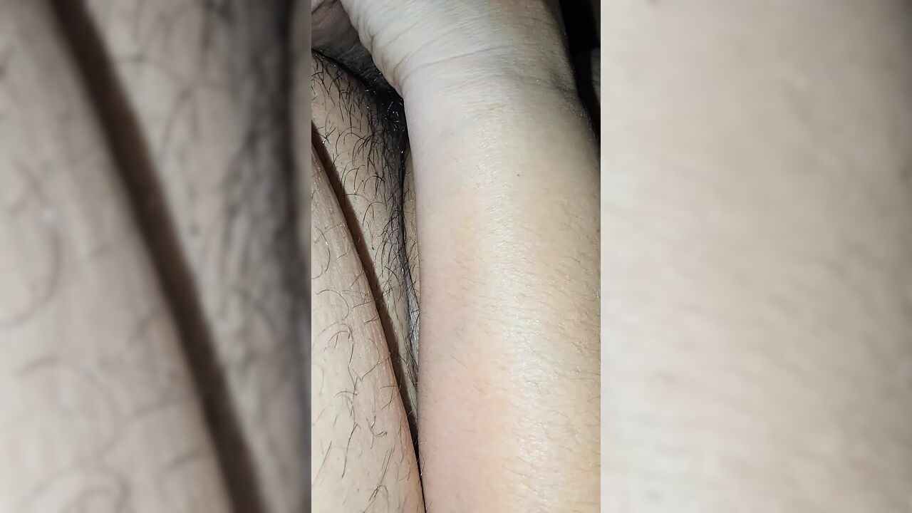 Arab step mom hand grabs Indian step son big balls