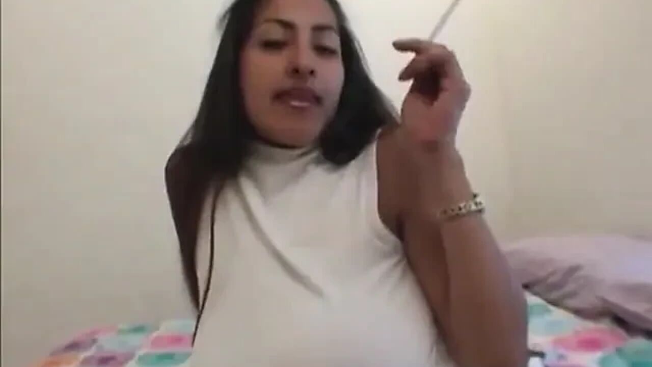 Sexy girl pounded while smoking