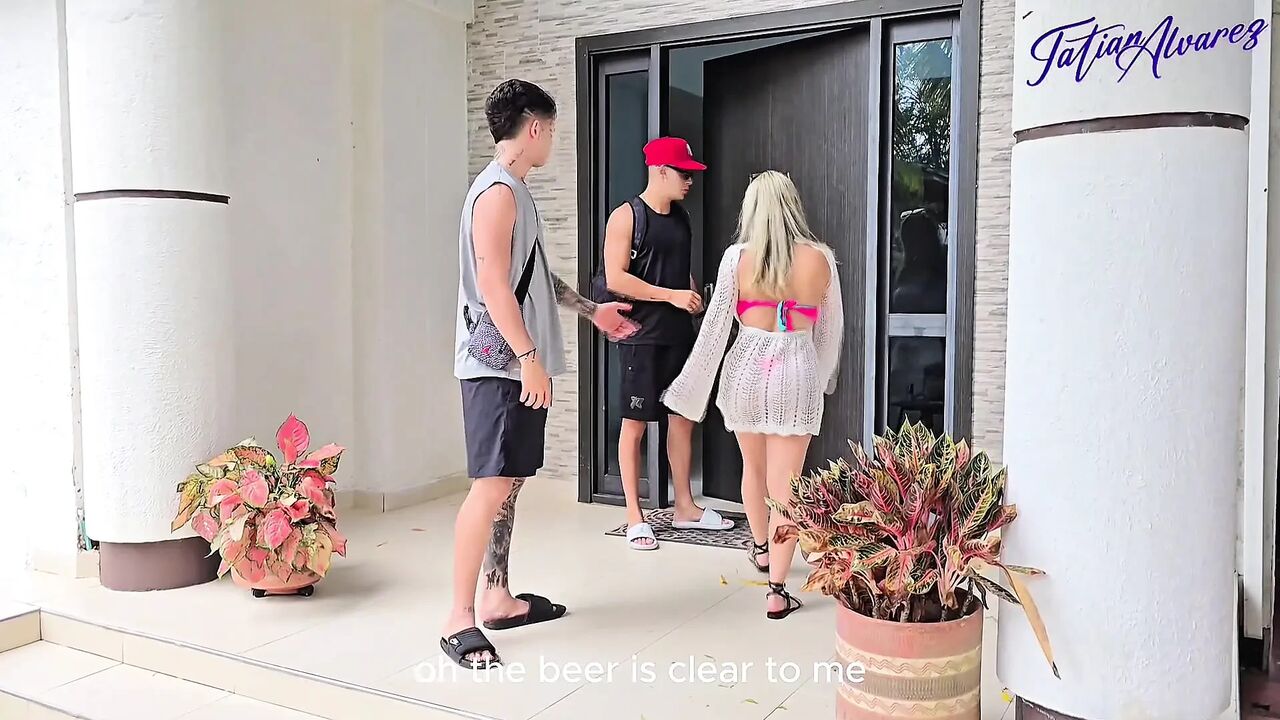 I have a threesome with my boyfriend and his friend on the beach