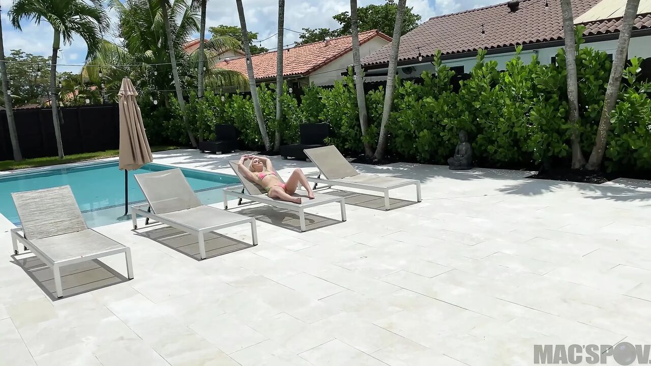 Petite Blonde Neighbor Aria Banks Comes Over for Sex with Neighbor