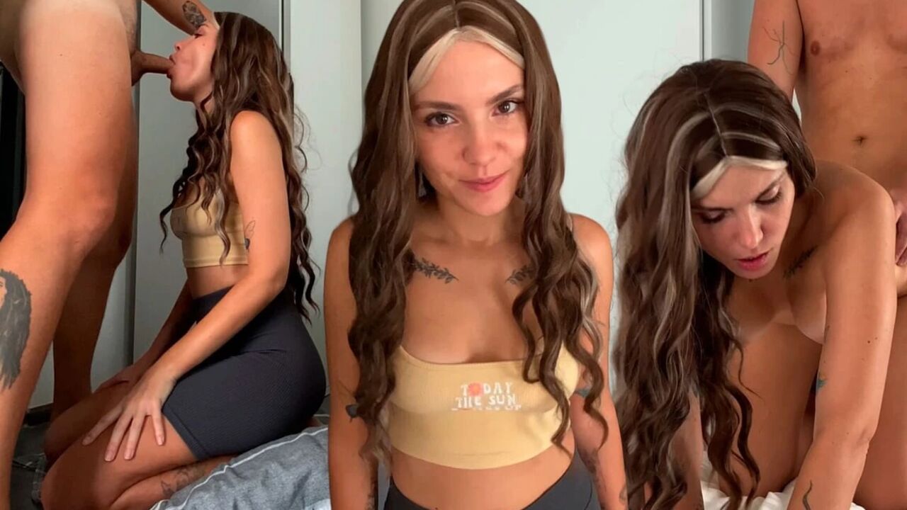 My Ex Came to Return My Clothes but Left Fucked and with Cum on Her Face