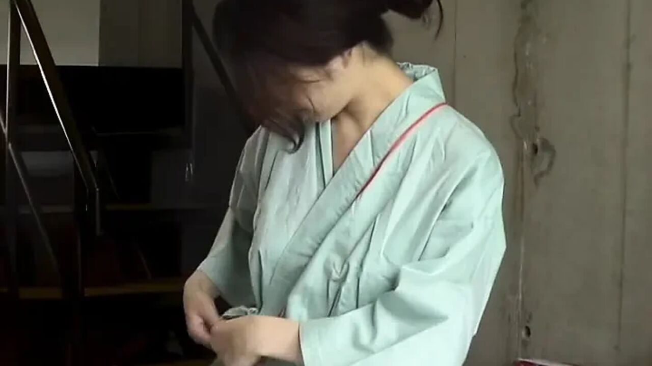First time Japanese lesbian massage client adorably reacts