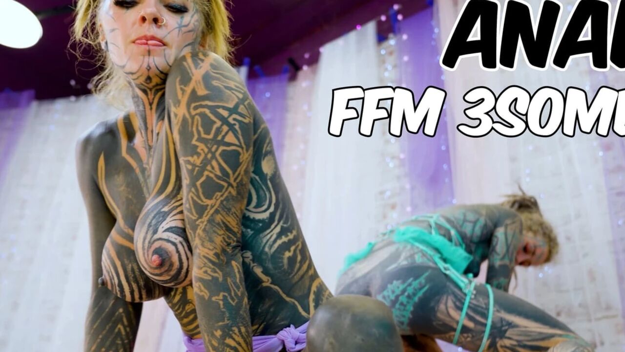2 Hot Heavily Tattooed Teens Hard Fuck World Champion, ATM, Gapes, Facial