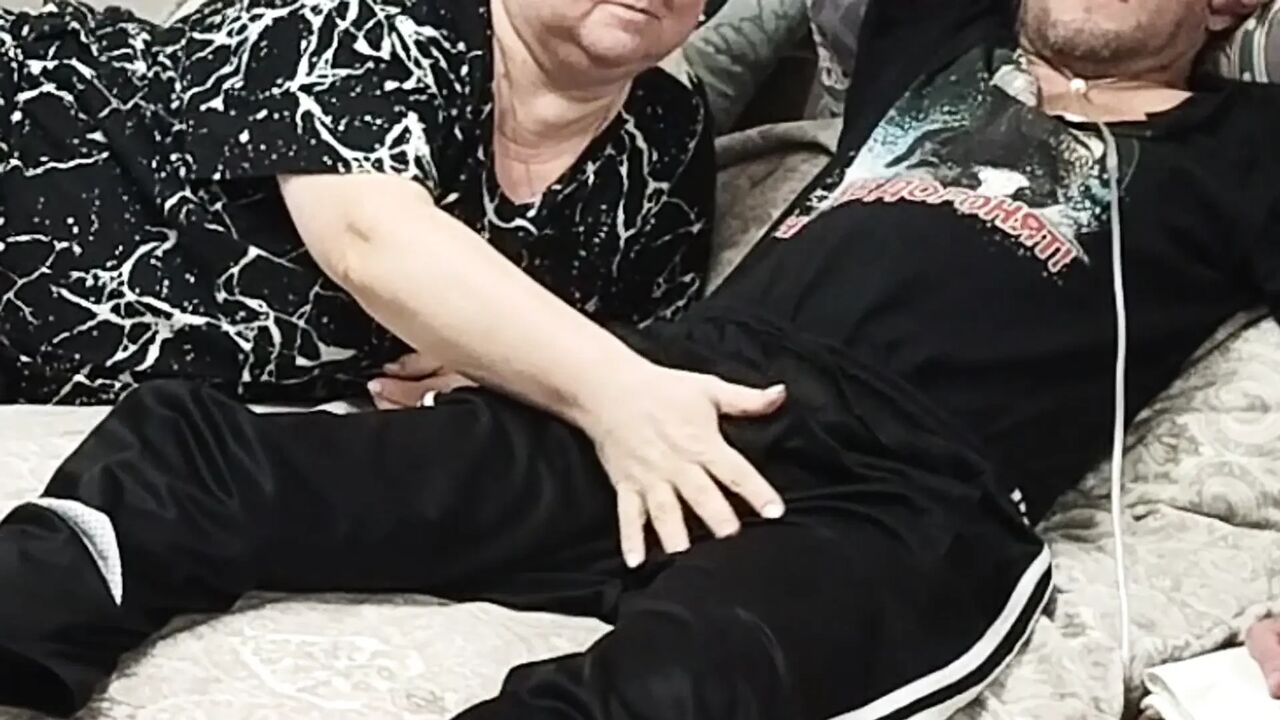 blowjob from mother-in-law and cum swallowing