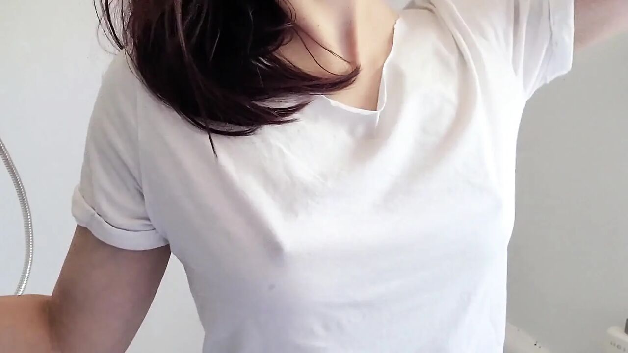 Wet shirt shower fingering