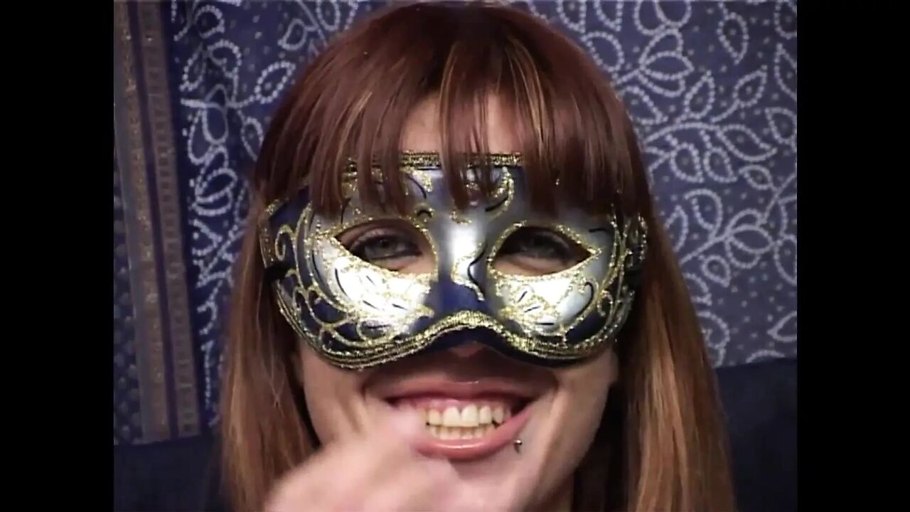 Wonderful Sexy Amateur Masked MILF with Big Nipples Enjoys with a Dildo Inside Her Pussy