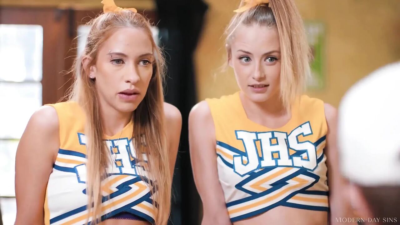 Modern-day Sins - Slutty Cheerleaders Khloe Kapri & Kyler Quinn Butt Fucked by Pervy College Coach!