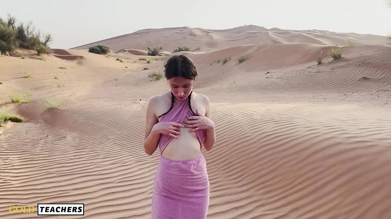 Hot Risky Masturbation in Arabian Desert