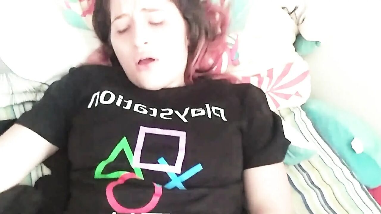 MY STEPSISTER CATCHES ME MASTURBATING, SHE ASKS ME TO LEAVE HER FULL OF MILK
