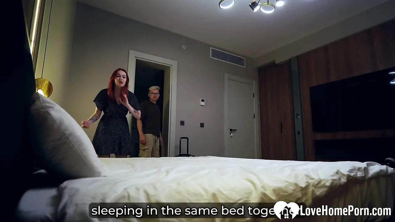Redhead Stepmom Slips into My Bed and We Fuck All Night