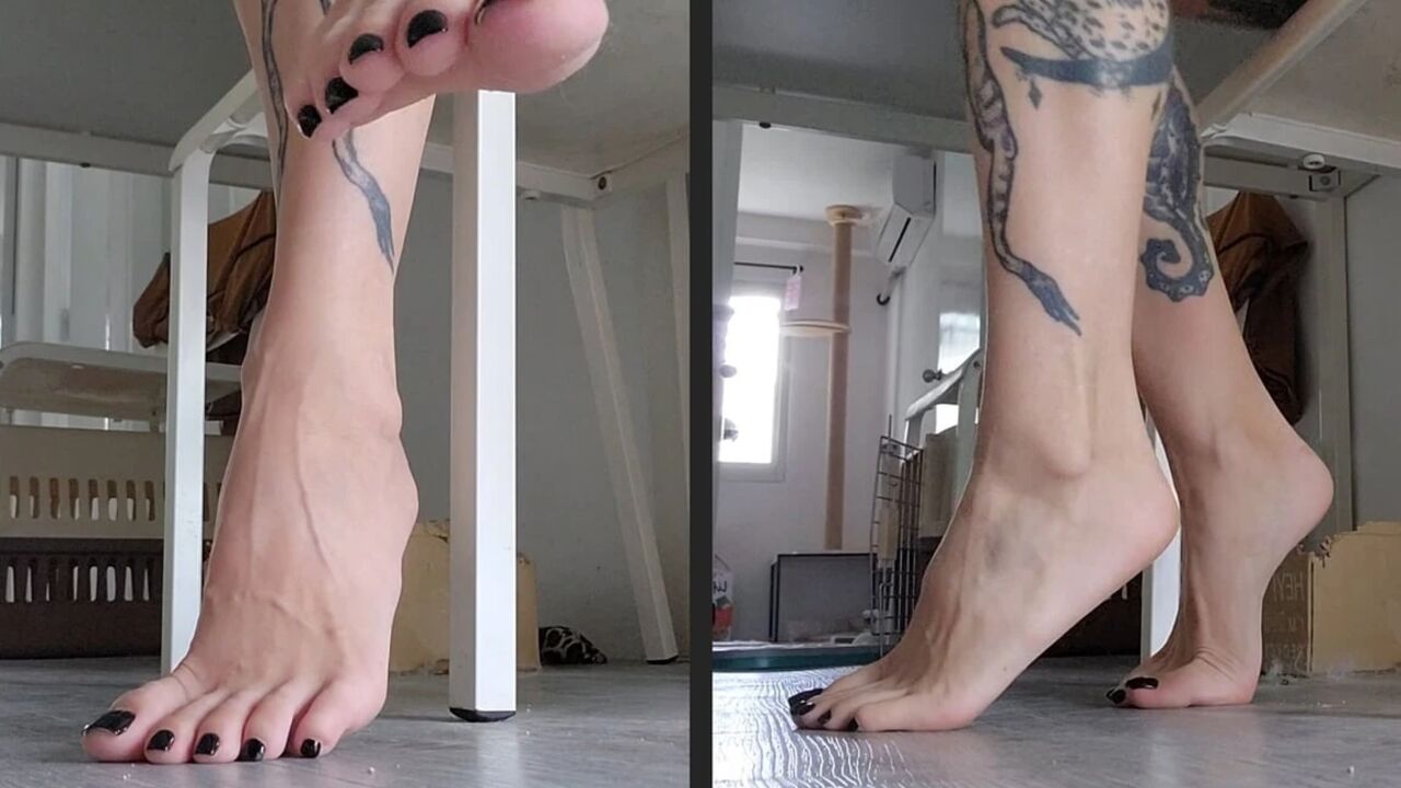 Ignore Foot Fetish Goddess with Black Pedicure