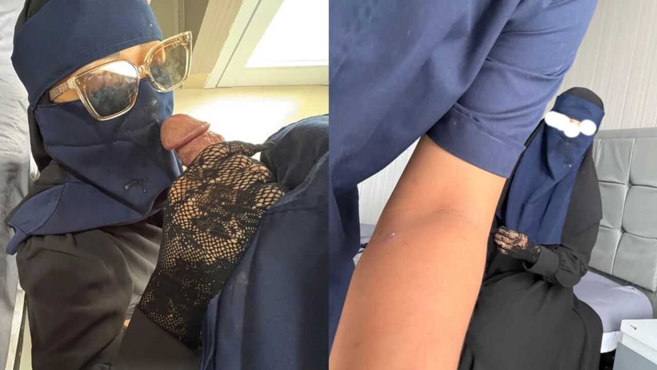Veiled Girl Afraid Of Getting Pregnant Finally Crot Mouth