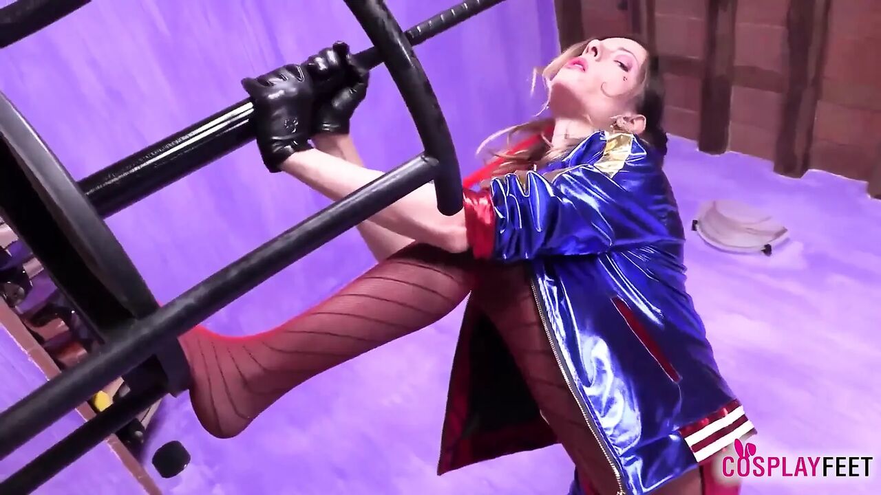 Stunning Mermaid in a Super Sexy Harley Quinn Cosplay Outfit