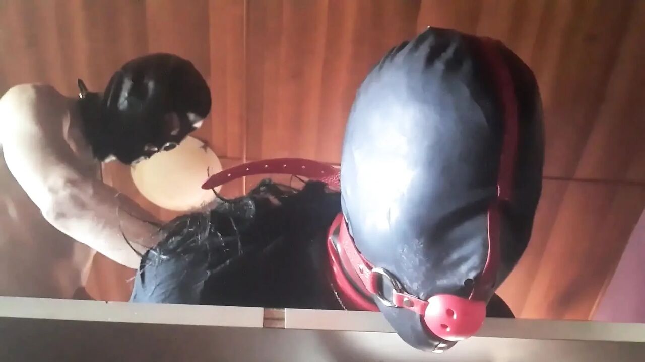 17 minutes of hogtied extreme blowjob and deepthroat with massive oral creampie