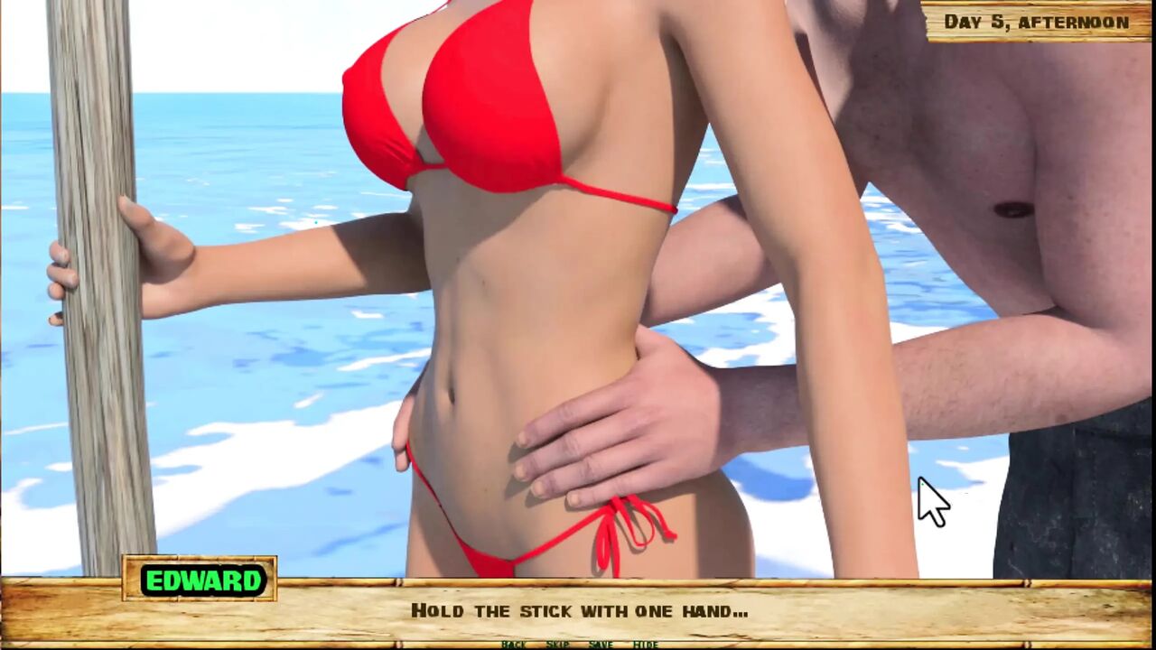 Lewd Island #5 - she really loves sucking cock as if she is a pro