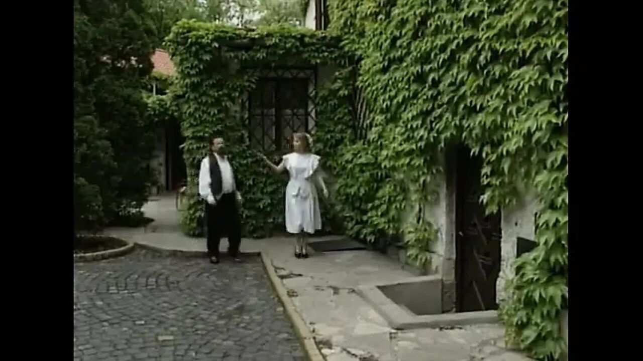 Seductive Maid Playing with a Castle Visitor