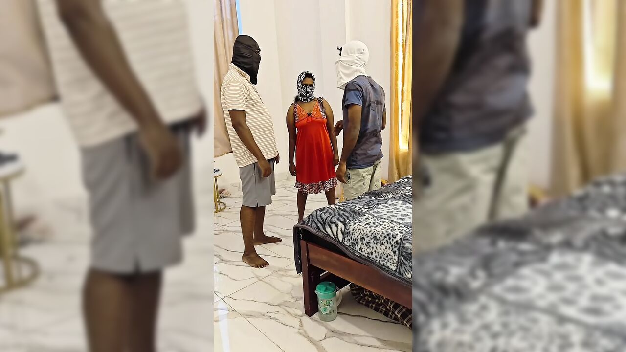 Husband's Friends Threesome