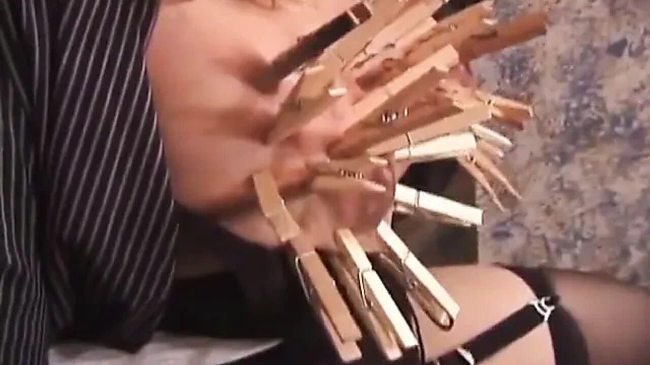 Clothespins on the tits