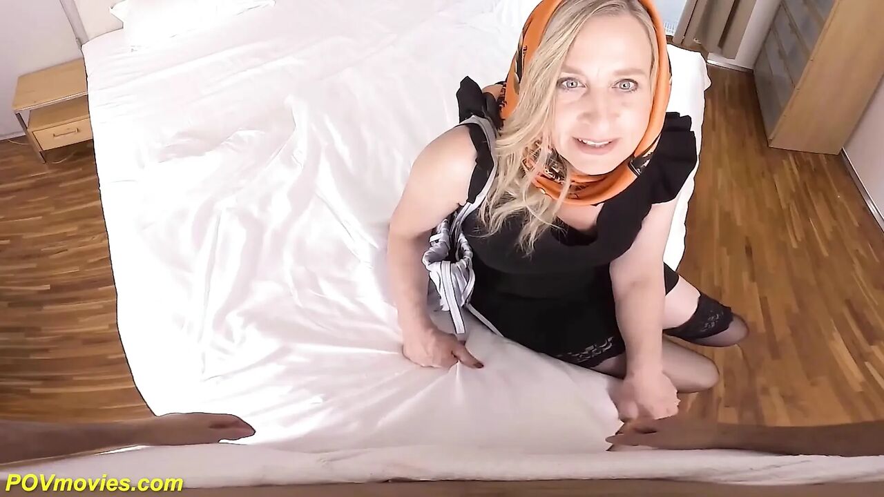 Rough POV sex with grandma