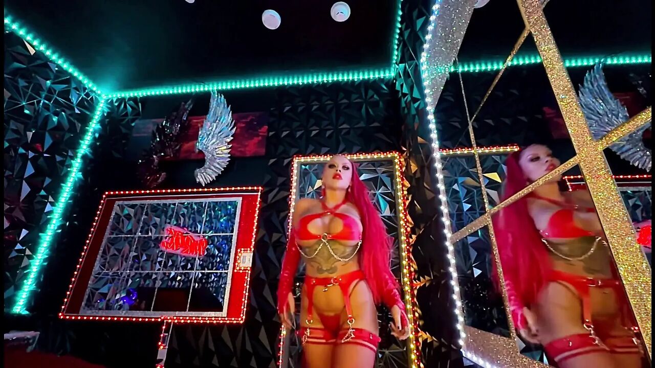 4K Big Tits Big Ass Redhead Strips Down in Dungeon