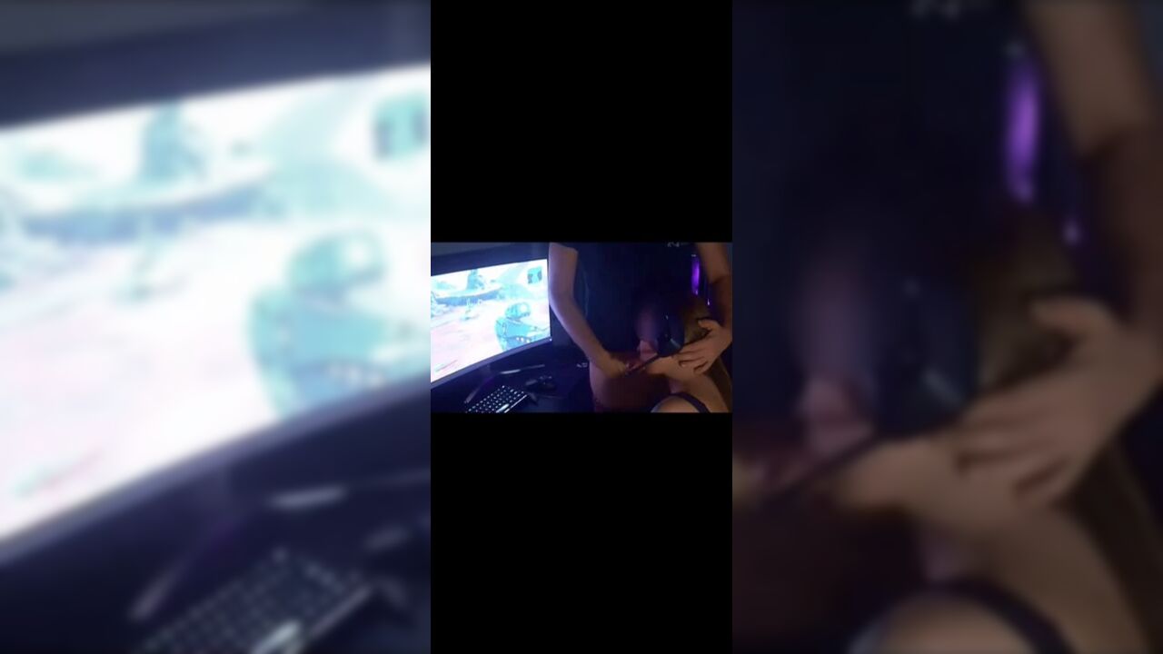 Having some fun with hot gamer girl