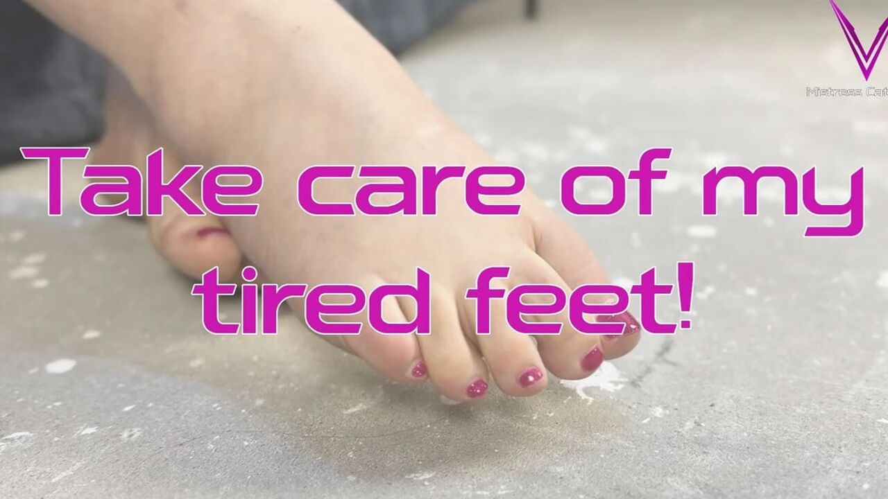 POV BBW Mistress Catastrov Feet Worship - Fix My Tired, Destroyed Feet