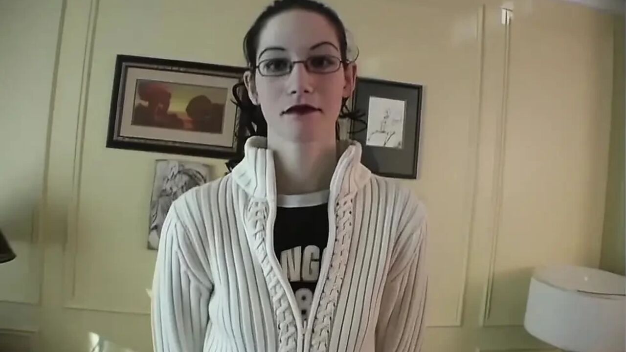 Vintage swallow from skinny hot aughties nerd