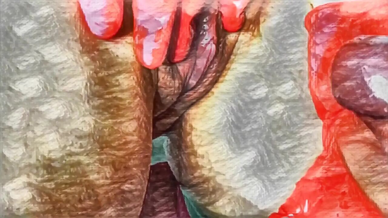 XXX Cartoon. My Housekeeper Helps Me with My Handjob. Cumming on Her Big Clit and Her Red Panties.