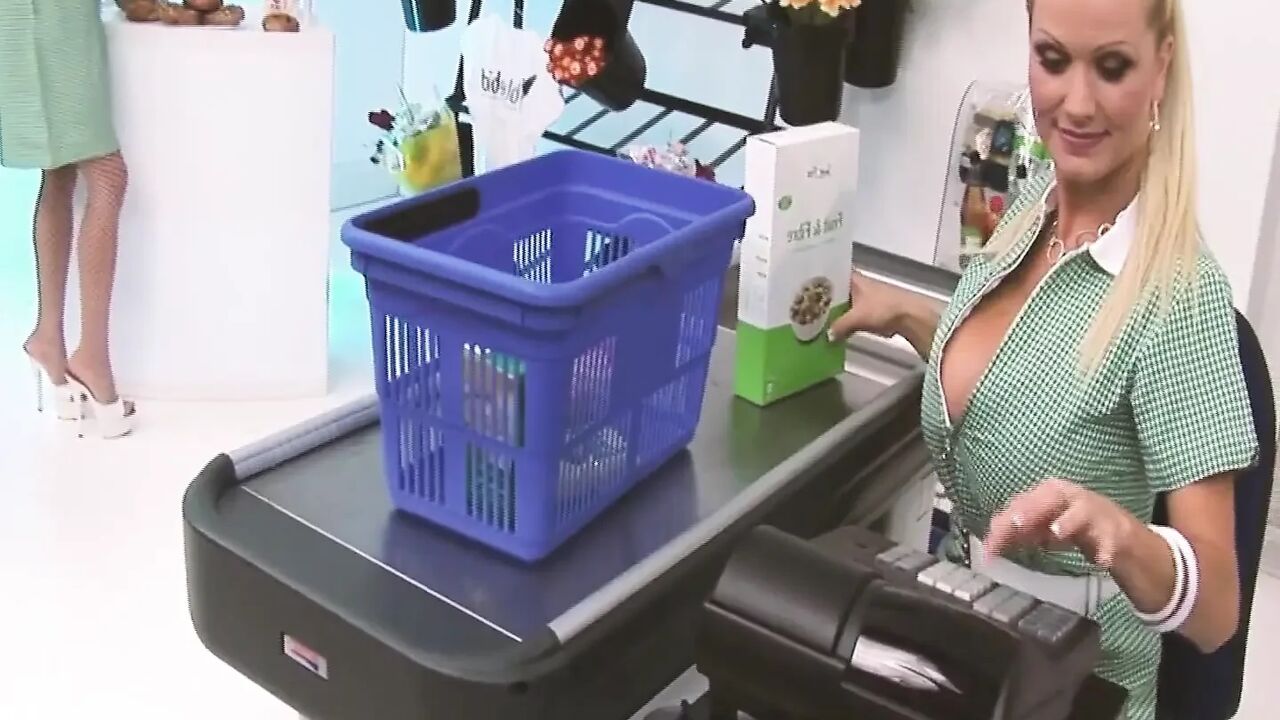 Hot Shop Threesomes Scene 1: Two Horny Shop Assistants Having Sex Together with a Customer in the Shop