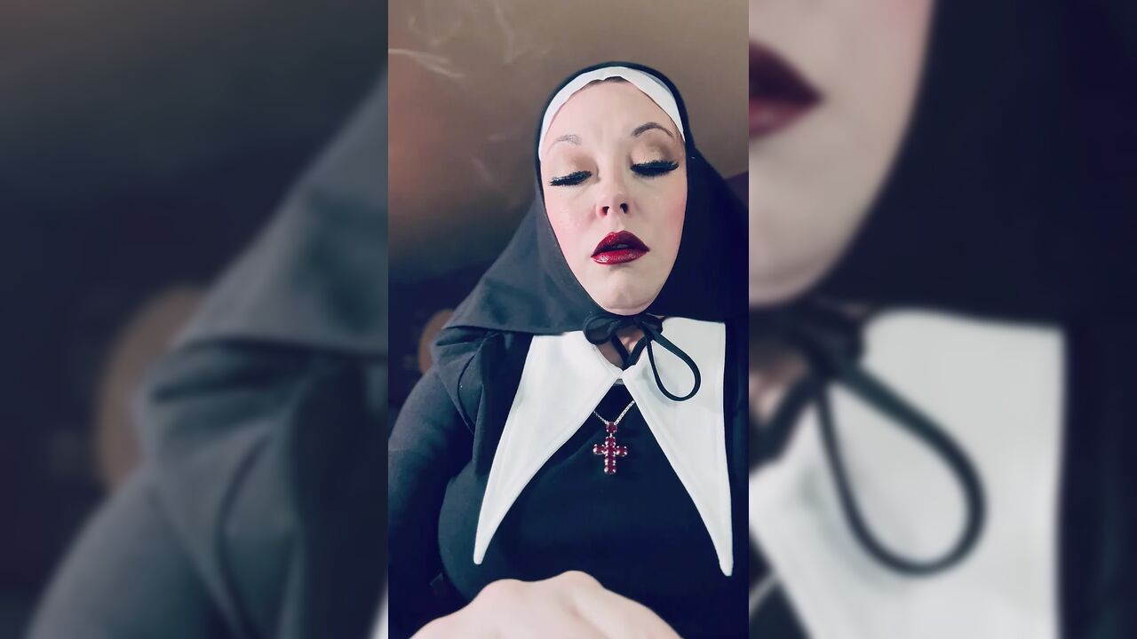 Tina Snua Enrols At The Nunnery! Naughty Nun Smokes A Cork 100 Cigarette - Come Corrupt Me Father!