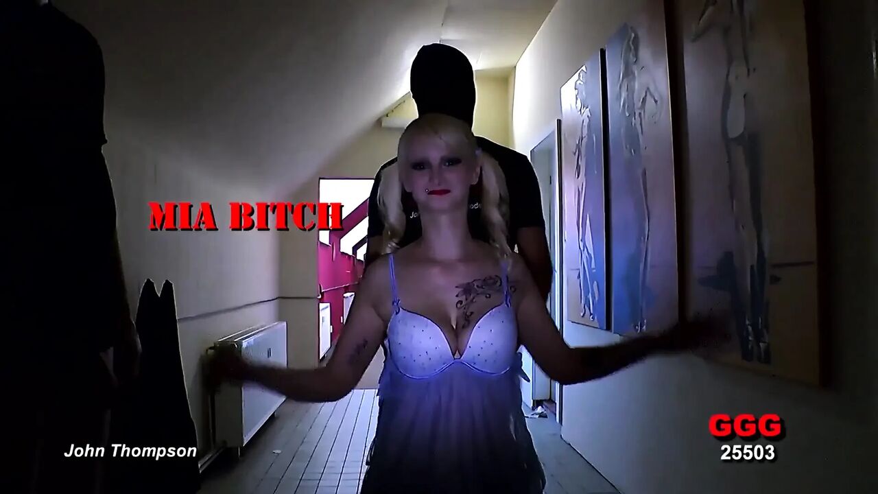 Pigtail Blonde Gangbang Slut Swallows Loads