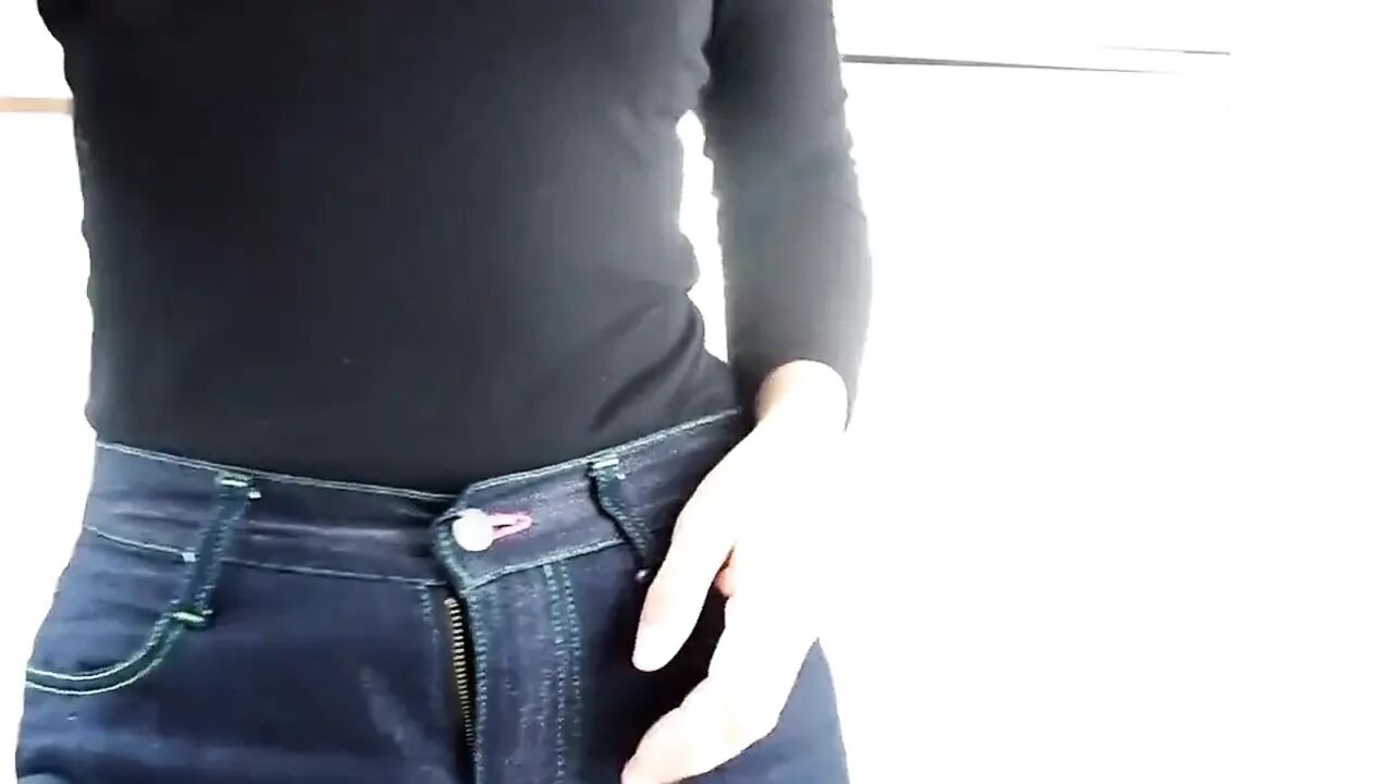 Black Pants Masturbation Full