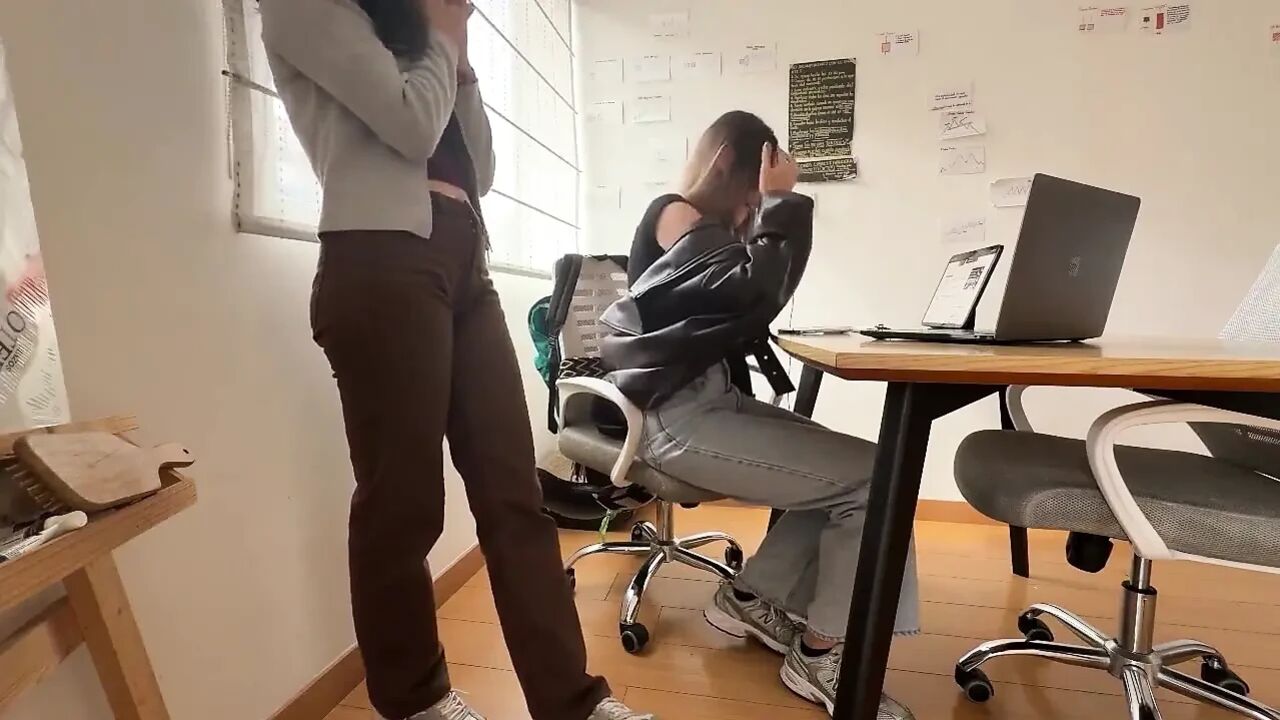 Lesbian Fetish Playing with Their Leather Jackets