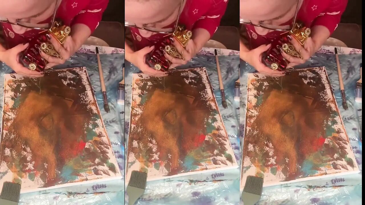 In Big Eyeglasses Asmr Acrylic Art Bloom in the Mist Part 2