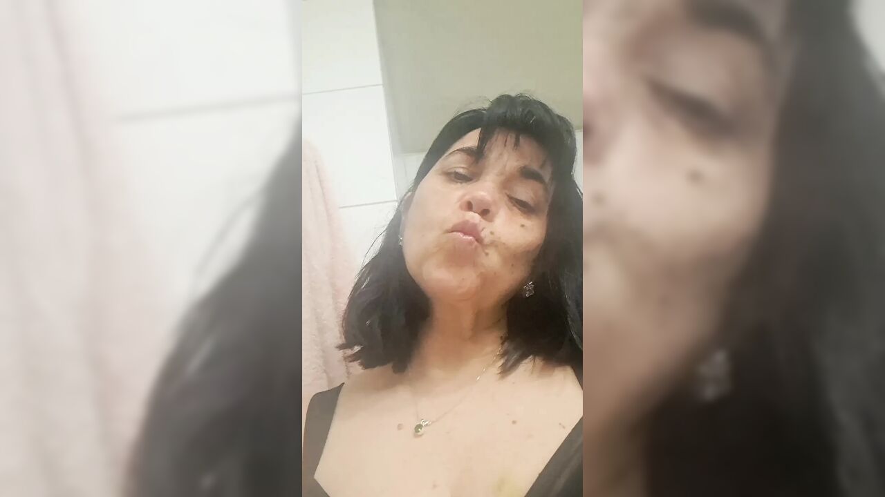 The breast hairs are long and stick out of the panties