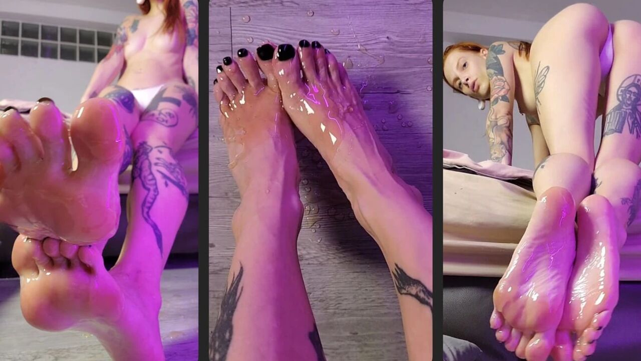 Sweet Feet Covered in Sticky Syrup