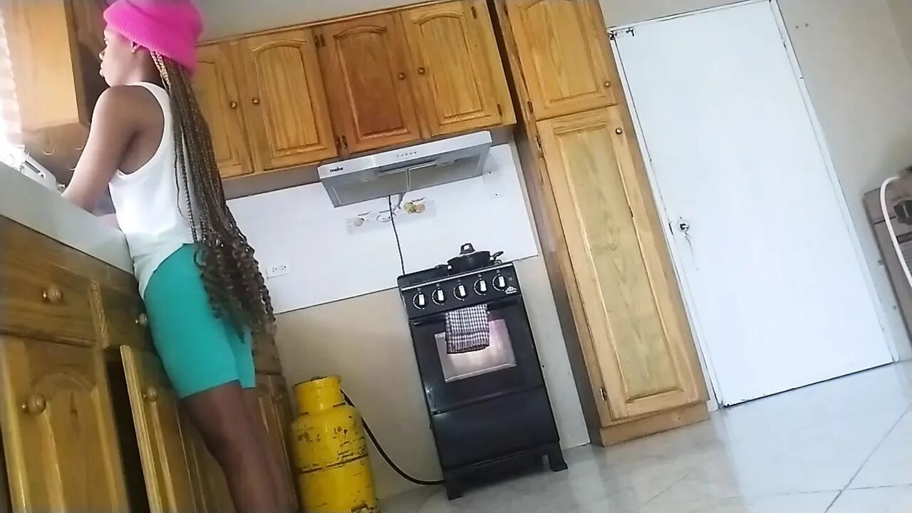 No!! I need to do the dishes.. step sister swallow dick in kitchen