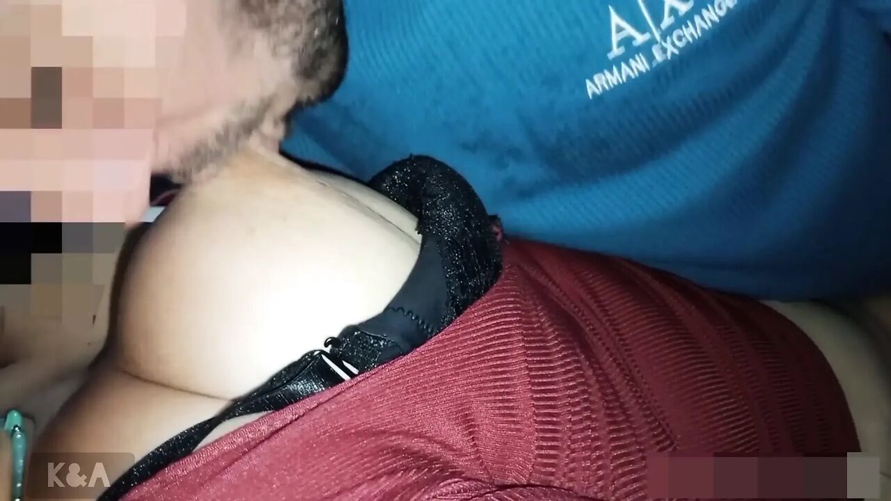 Kissing and big tits sucking while we fuck as a missionary, he loves to be breastfed