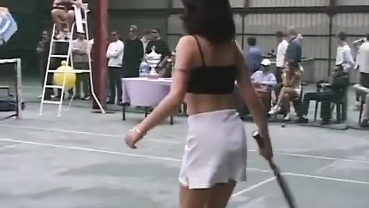 French Tennis Babe Double Ir Fucked in Threesome