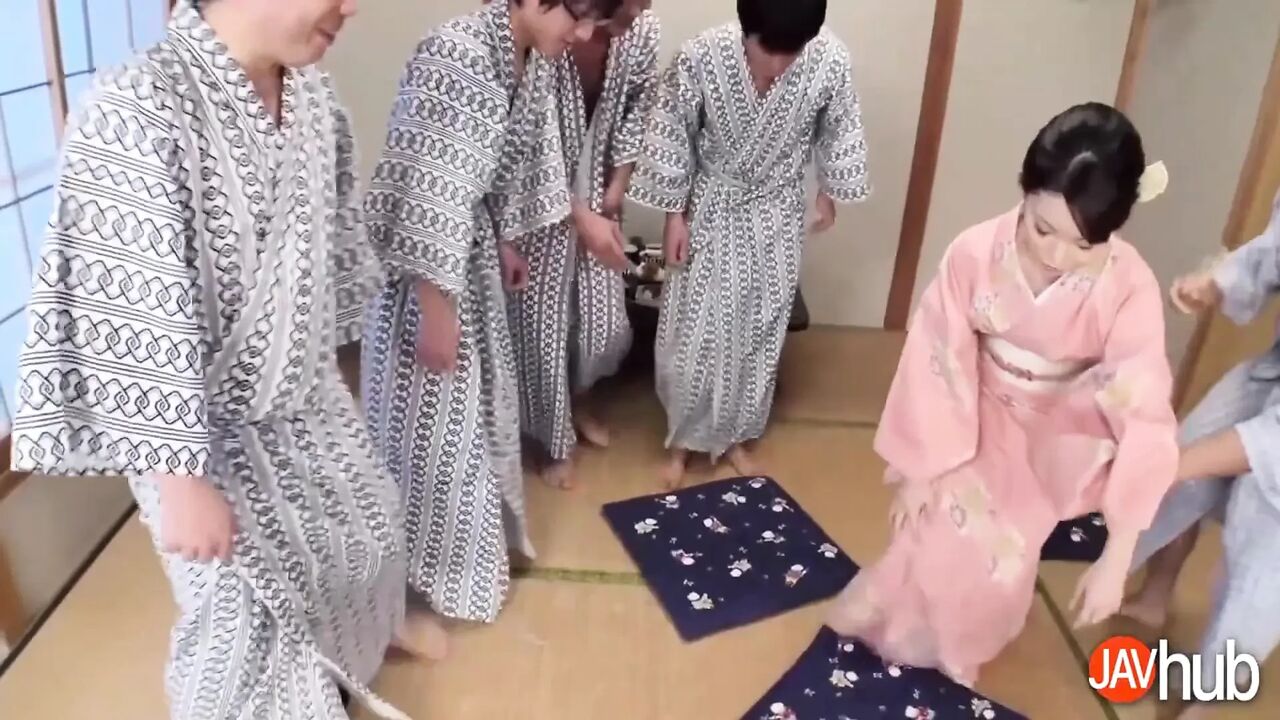 Hikaru Kirishima's Stick-Draw Orgy in Kimono