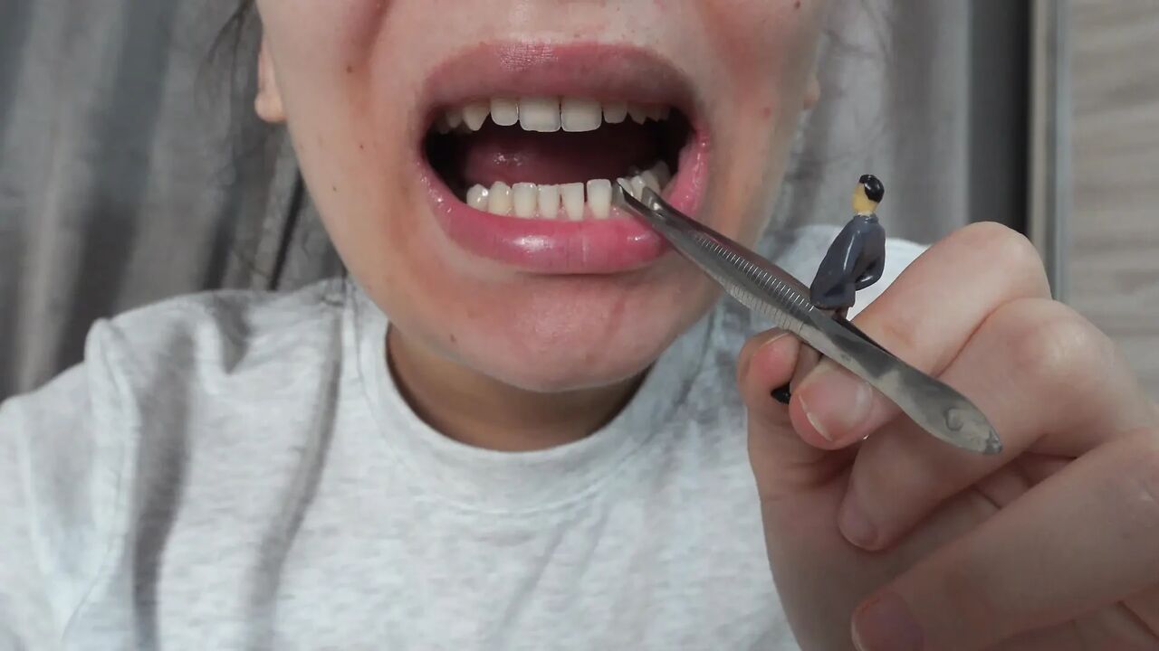 My Giantess Stepsister Plays Dentist with Tiny Stepbrother,