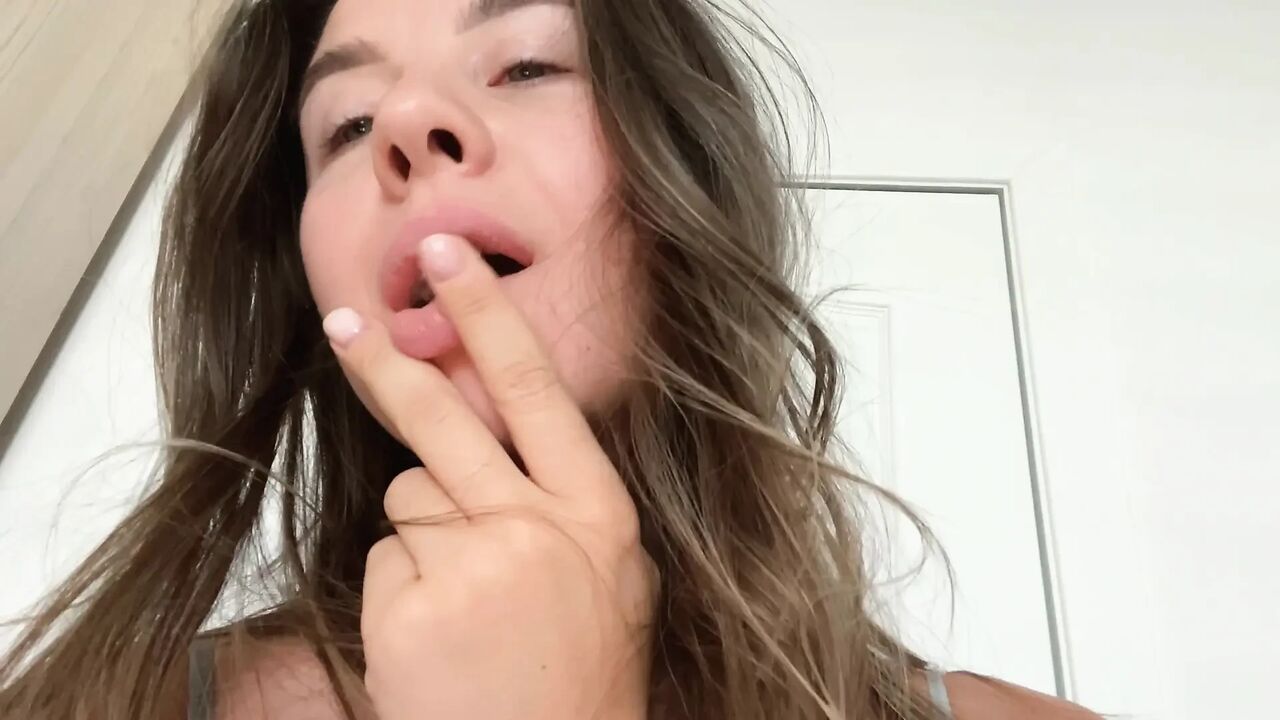 Close-up showing my big tits and masturbating with my fingers