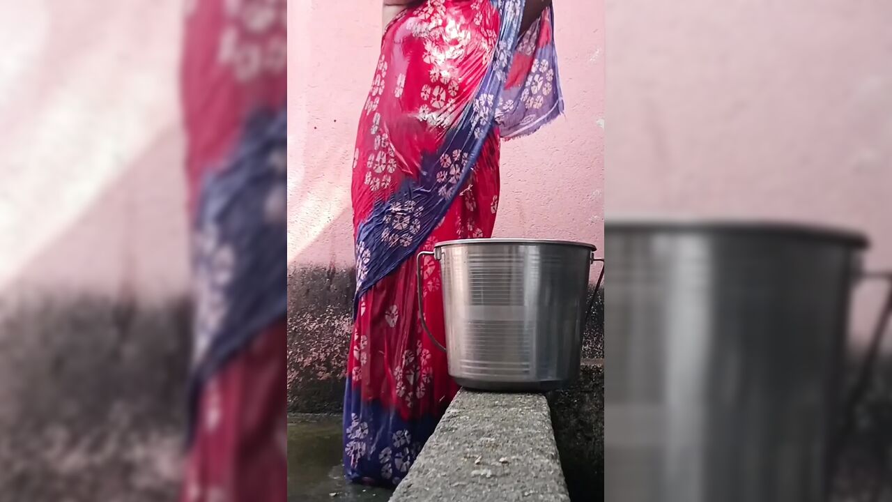 First Time Outdoor Shoot of Bathing - Solo