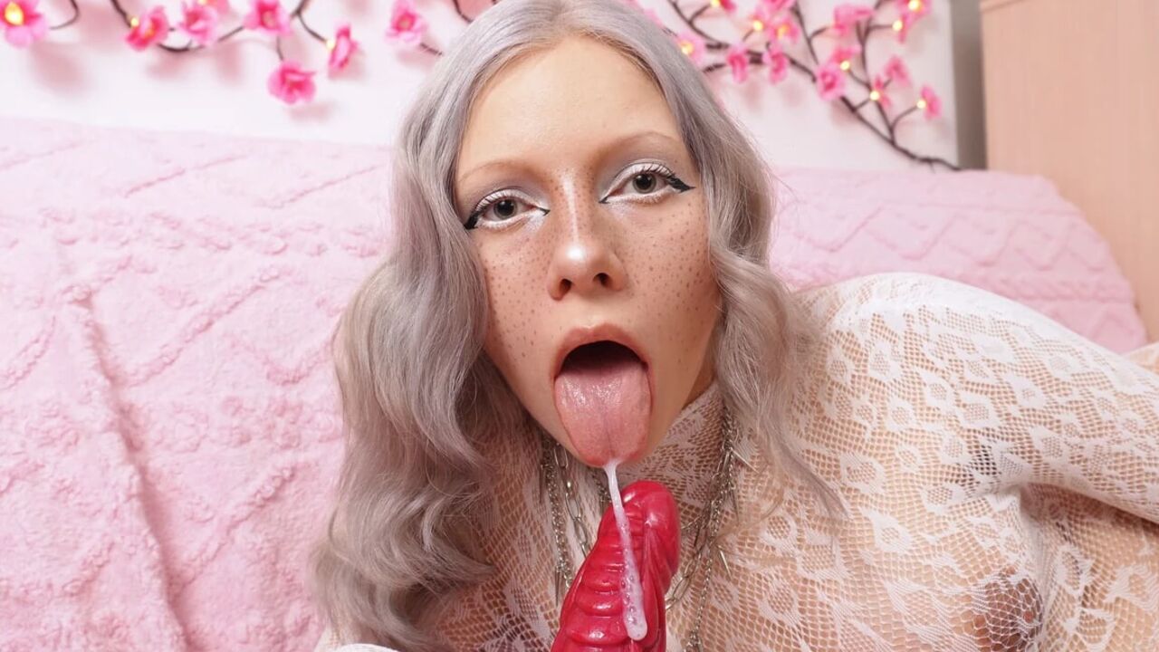 Enjoy a Sloppy Blowjob, Sex Between the Legs, Riding a Dildo and a Footjob - Everything Is Covered in Cum!