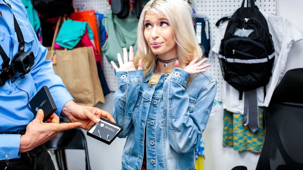 Sweet Emma Gets Caught Shoplifting and Trades Her Friends' Names for Freedom