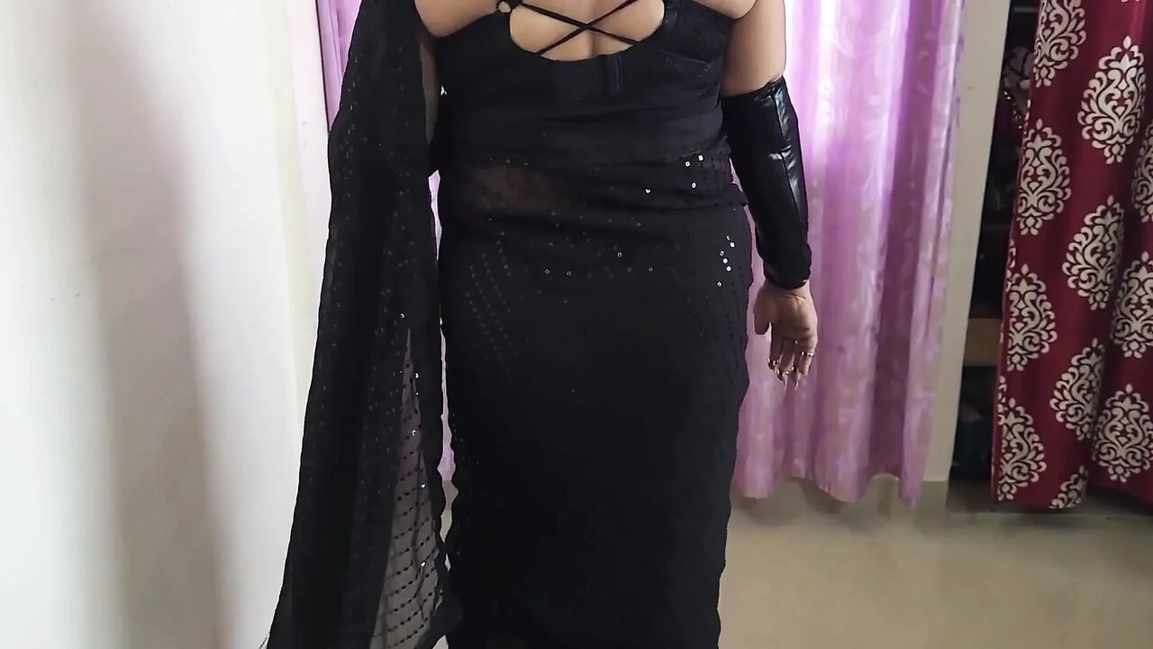 Happy Udigiri How Is My Black Saree Look