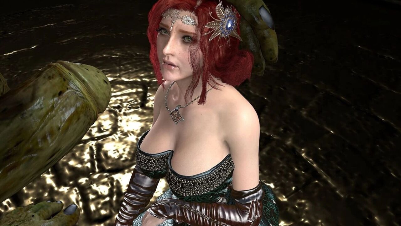 Triss Merigold Fucked and Bred by Giant Green Orc