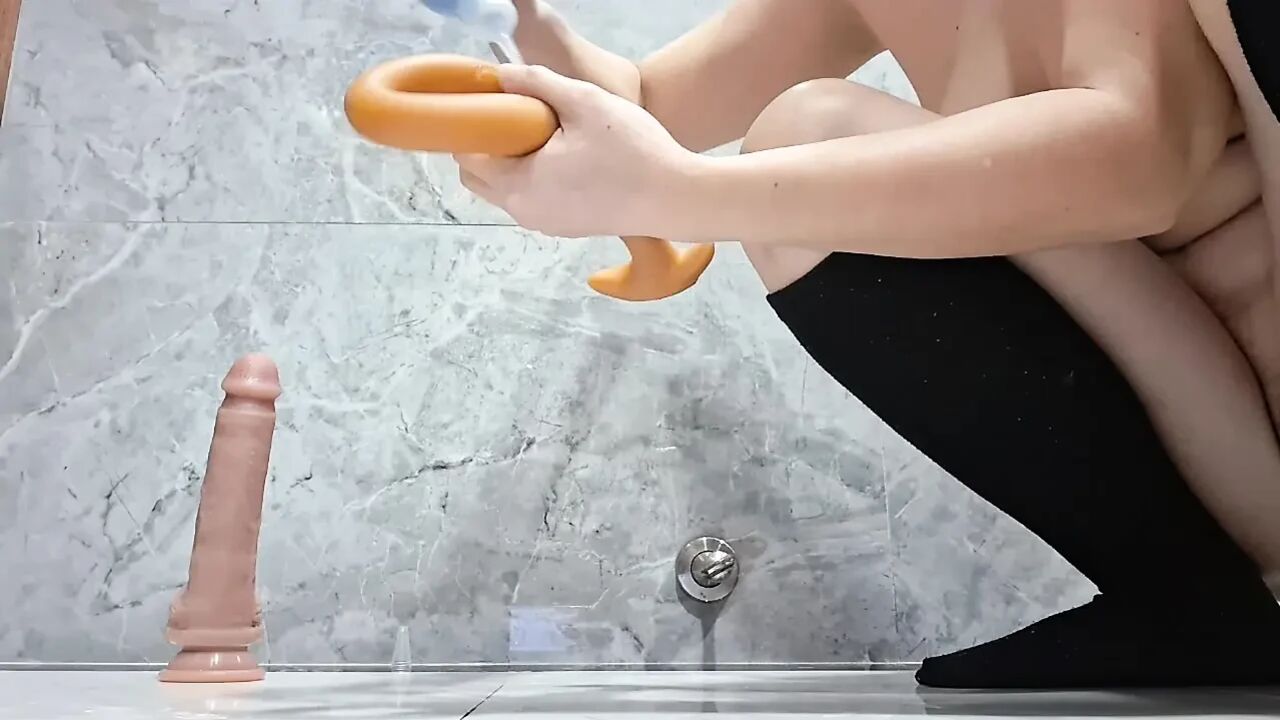DAP double anal with slinky snake and dildo, with a bonus nice meaty gape