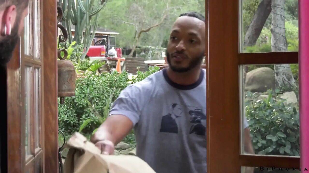 BiPhoria - Lucky delivery guy seduced by horny married couple