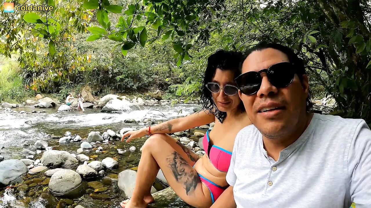 Foreigner Fucks Me in a River Made Me Suck Guebo and I Loved His Cum Colombian Sex